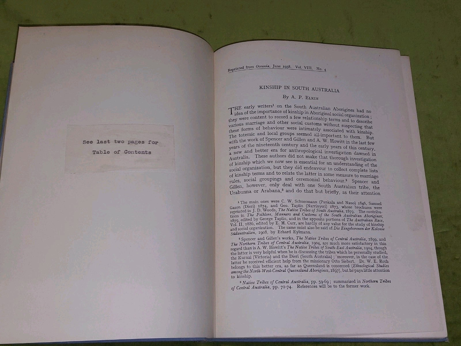 Kinship In South Australia By A P Elkin (1940) Australian Medical Publishing Hb5