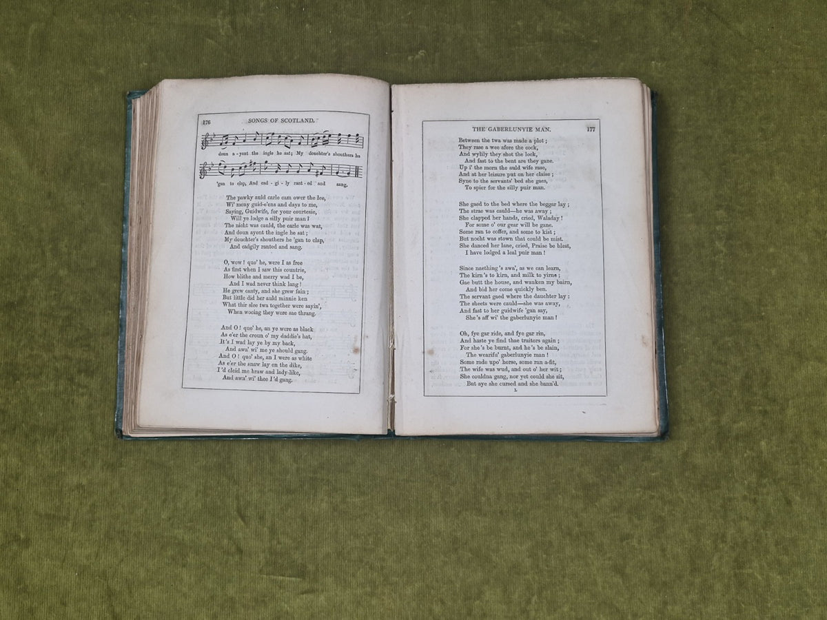 The Songs of Scotland Prior to Burns - Robert Chambers , 1862 1st HB6