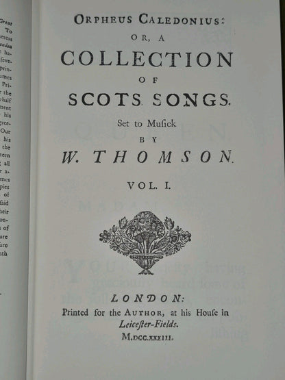 Orpheus Caledonius A Collection of Scots Songs William Thomason 1972 Facsimile6