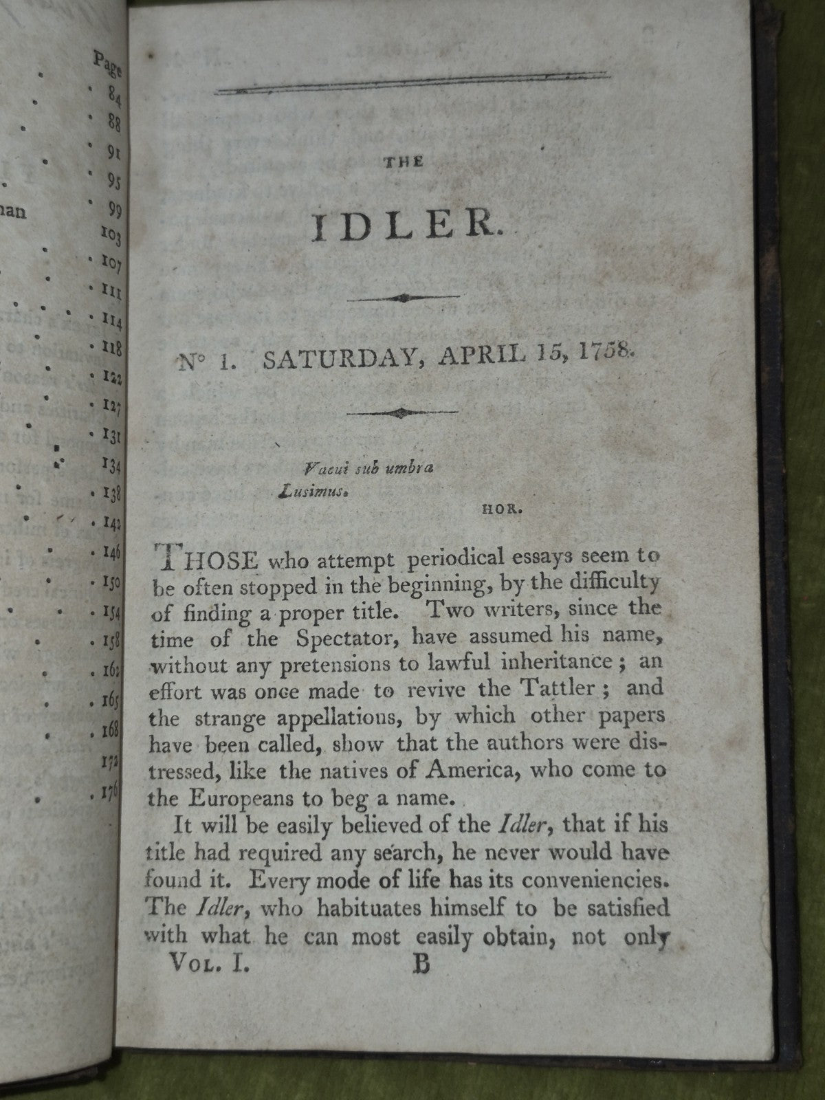 The Idler Samuel L Johnson Vol 1 1806 Bell & Bradfute Edinburgh6