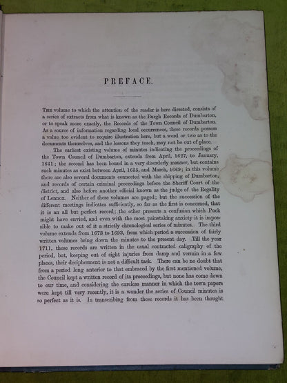 Dumbarton Burgh Records 16271746 (1860)6