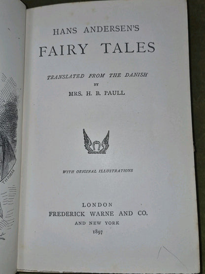Andersen's Fairy Tales Paull 1897 Frederick Warne and Co Illustrated5