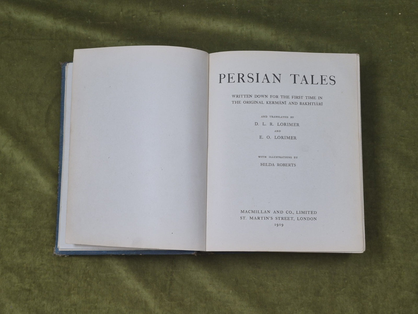 Persian Tales by D. L. R. & E. O. Lorimer , Macmillan 19195