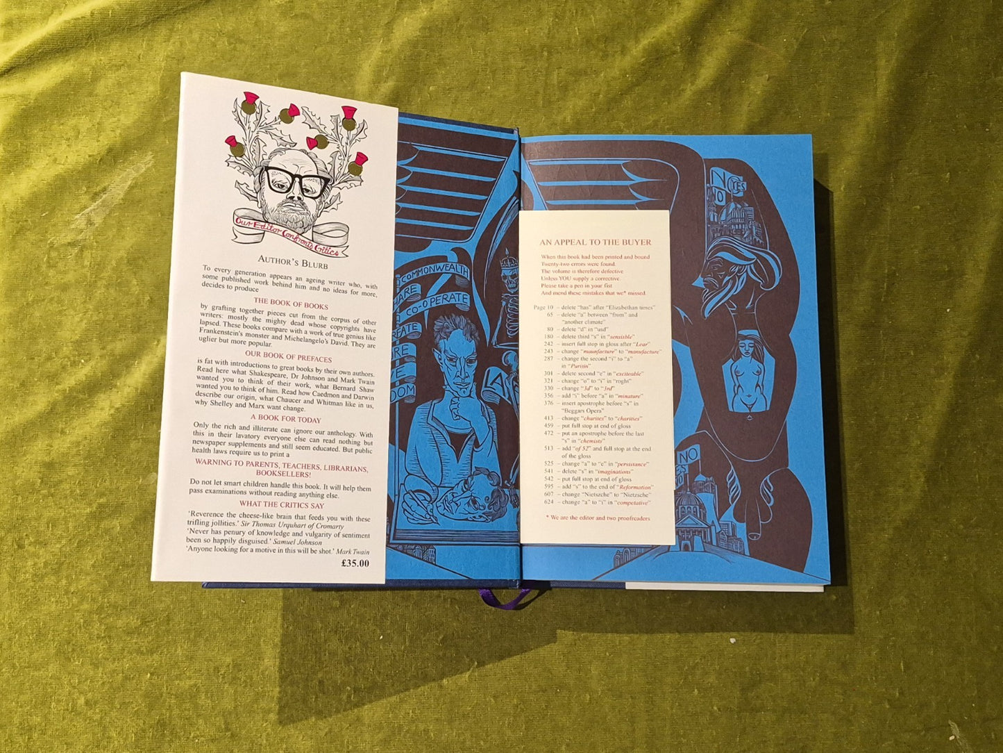 The Book of Prefaces - Alasdair Gray SIGNED Bloomsbury 2000 1st HB DJ4