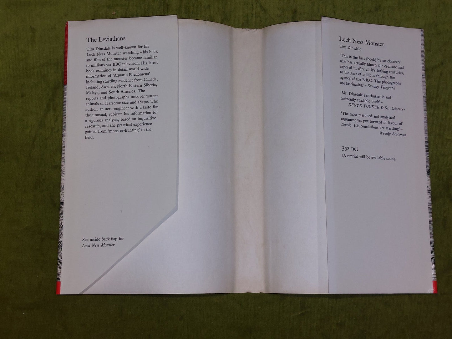 The Leviathans by Tim Dinsdale HB Book with D/Jack 1st Ed 19663