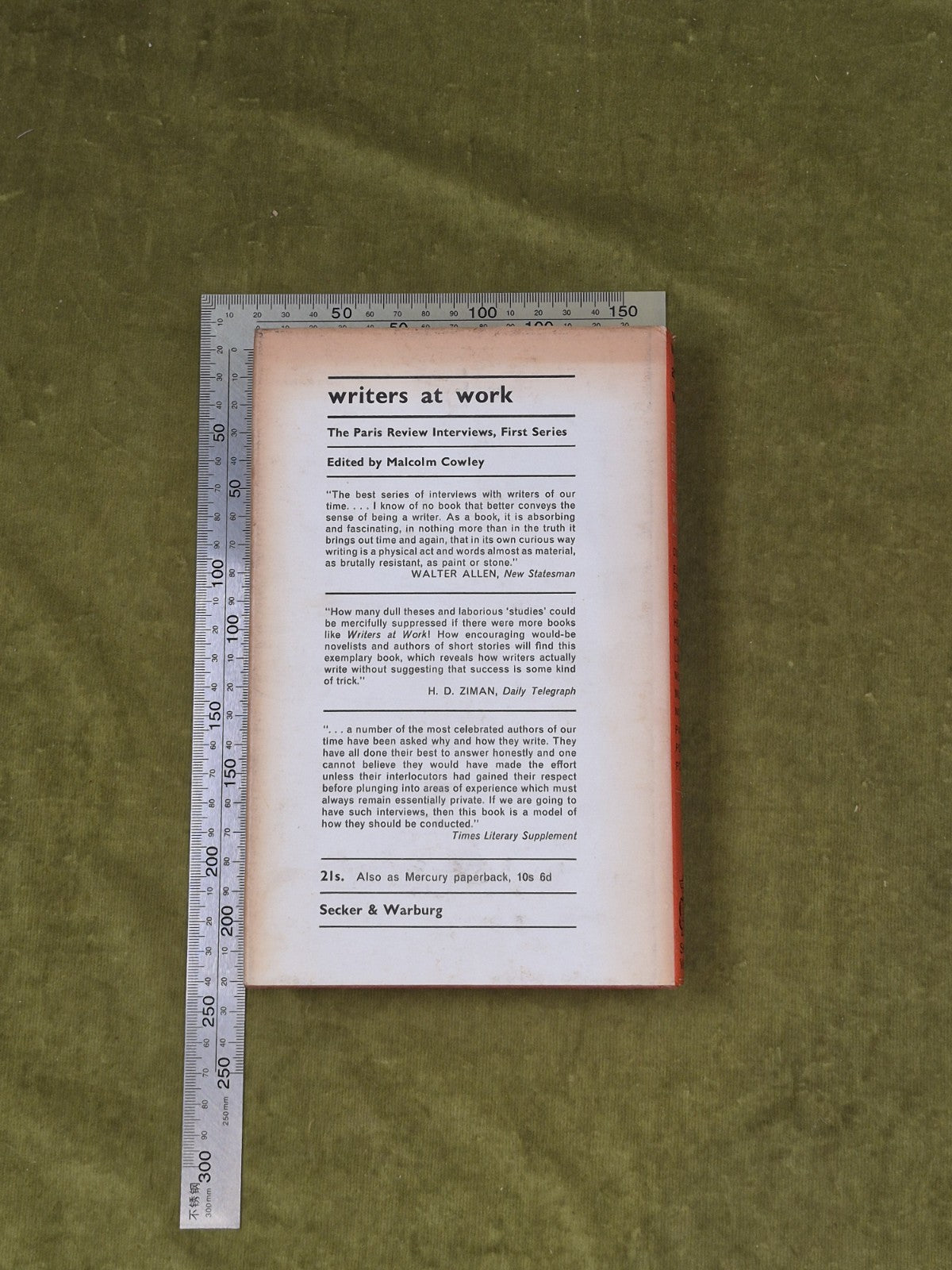 Writers at Work: The Paris Review Interviews, Second Series - Brooks, Van Wyck1