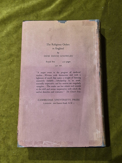 Monastic Order in England Dom David Knowles 1950 Hardback Book2