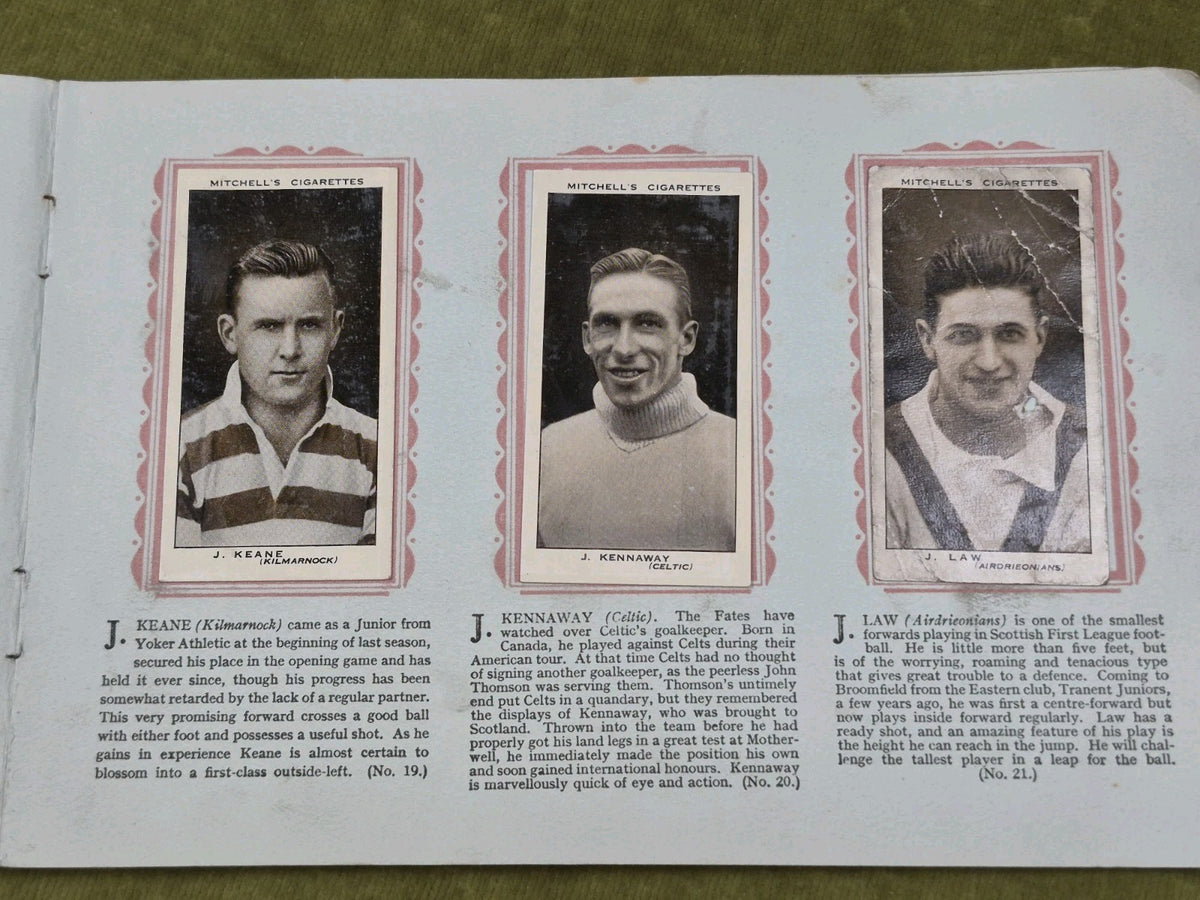 Scottish Footballers Mitchell Cigarette 1934-5 Collectible Cards Album9