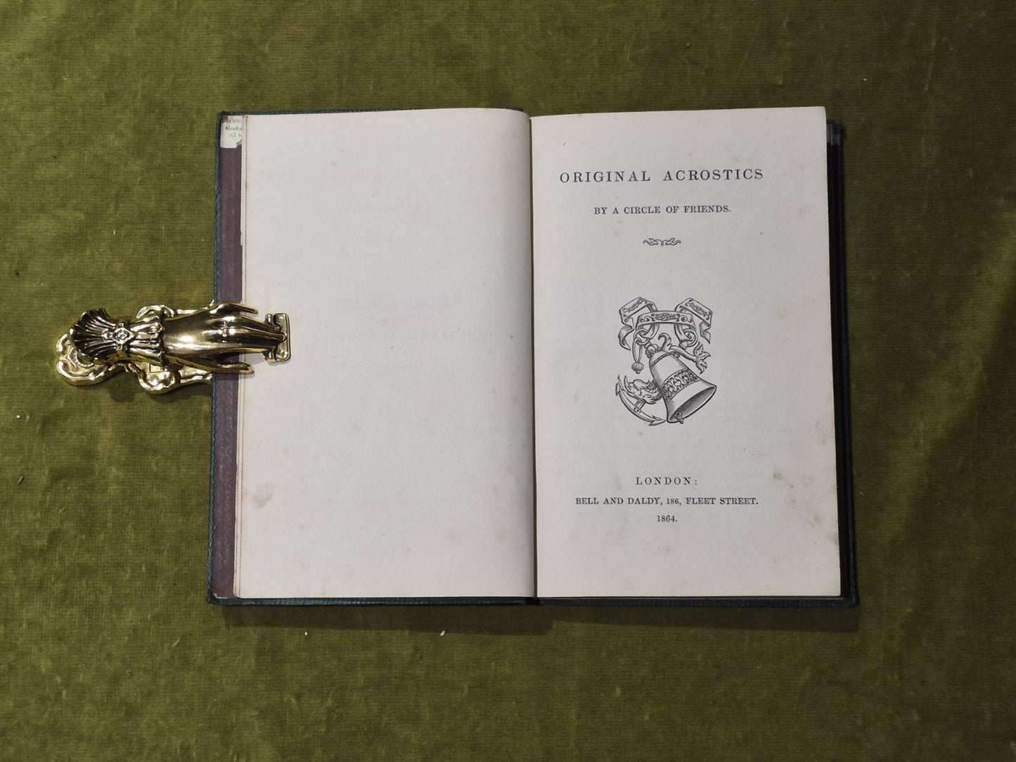 Original Acrostics By A Circle Of Friends - Bell & Daldy 1864 1st Ed VGC5