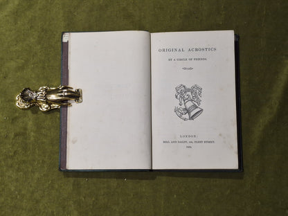 Original Acrostics By A Circle Of Friends - Bell & Daldy 1864 1st Ed VGC5