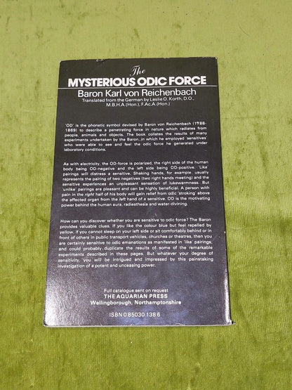 The Odic Force by Karl Von Reichenbach 1977 [Aquarian Press] Pb Book3