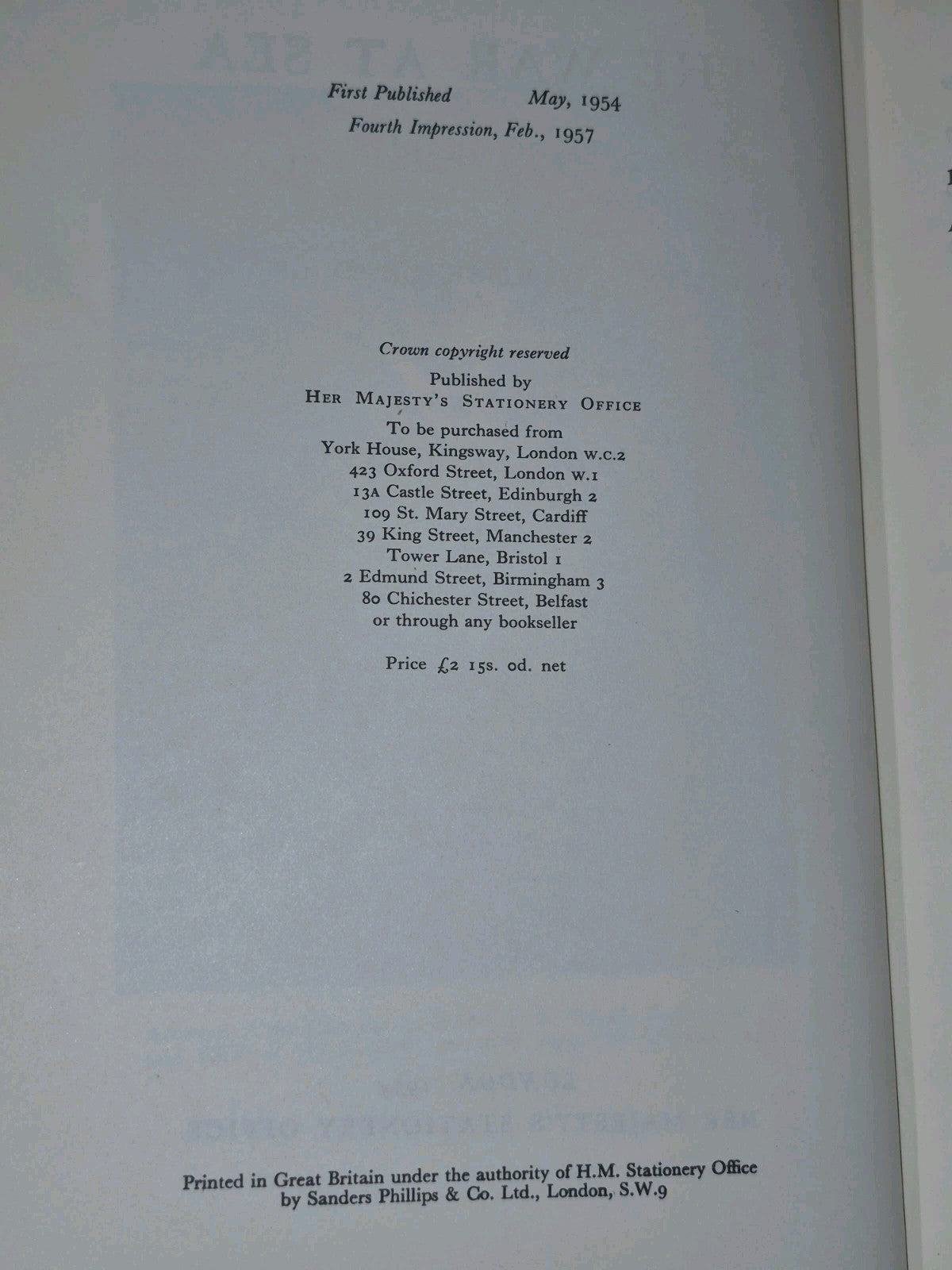 History of The Second World War - Vol I & 2 - The War At Sea by S. Roskill HMSO8