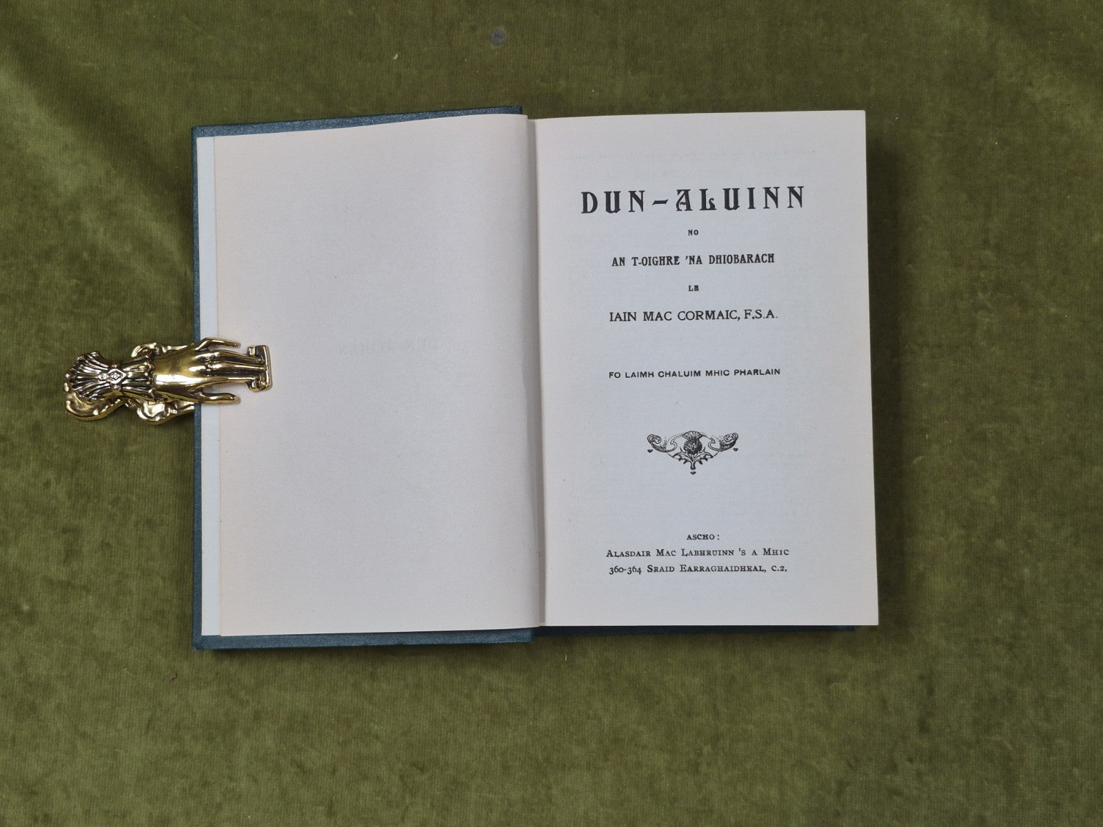 Dun-Aluinn no an t-oighre 'na dhiobarach / Dunaline - Iain MacCormaic , Maclaren2