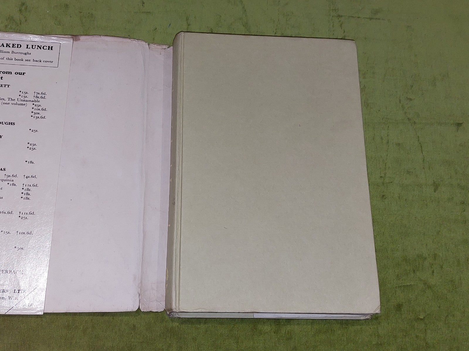 WILLIAM BURROUGHS The Naked Lunch UK 1st Edition, fifth impression 1966 DJ3