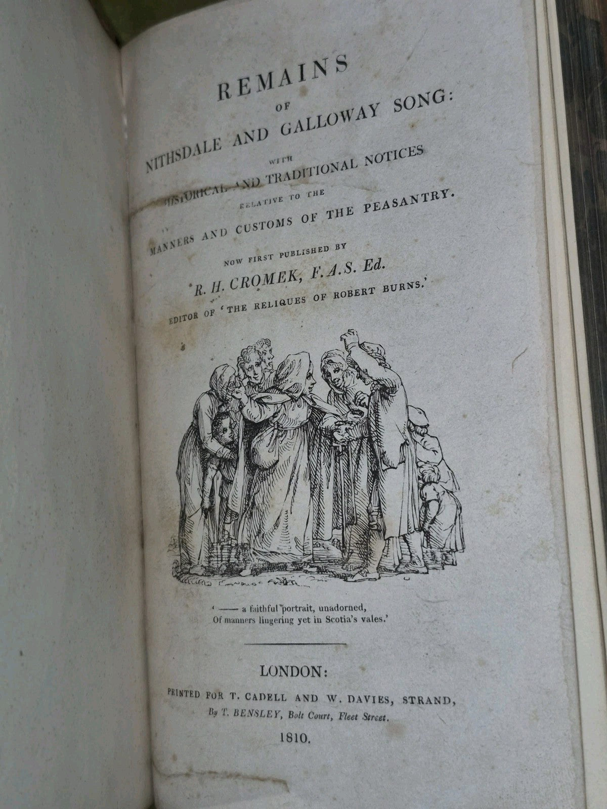 Remains of Nithsdale and Galloway Song Cromek Peasantry 1810 T Cadell4