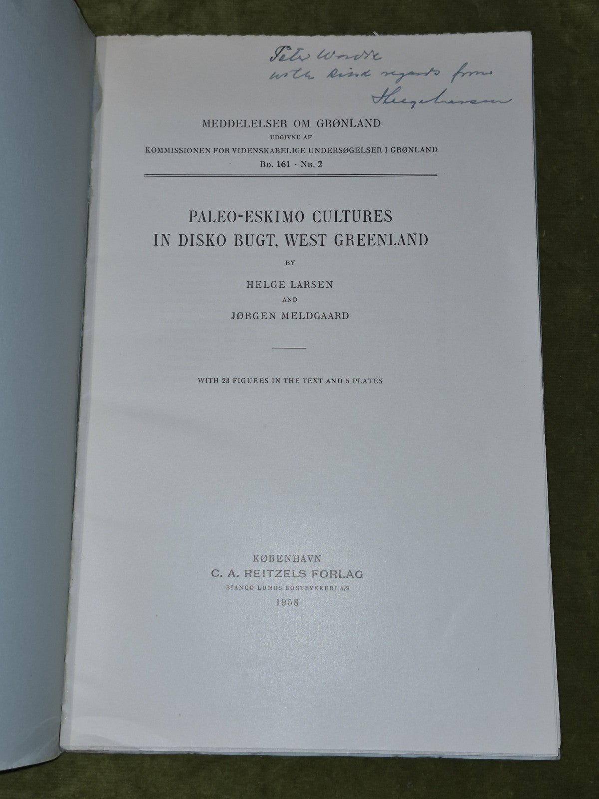 Kuml, Paleo-Eskimo Cultures in Disko Bugt, De Gamle I Gronland (1957)2