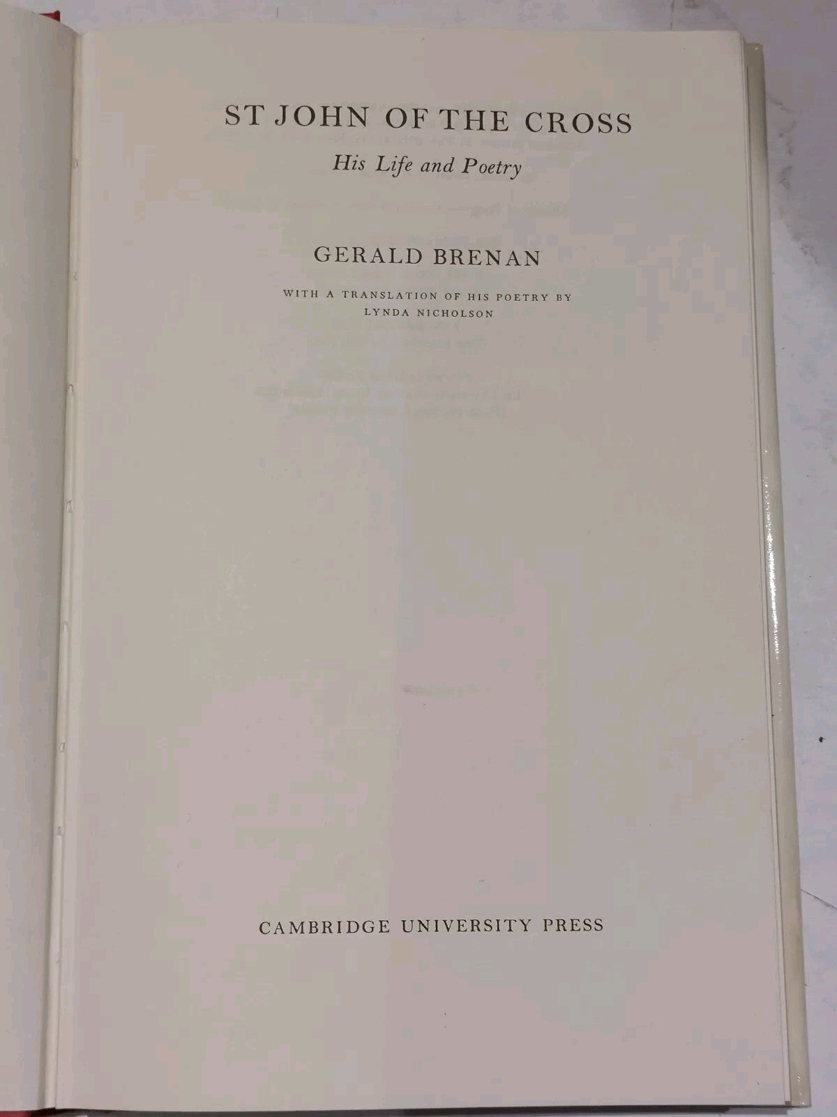 St John of the Cross: His Life and Poetry by Gerald Brenan (Hardcover, 1973)5