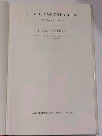 St John of the Cross: His Life and Poetry by Gerald Brenan (Hardcover, 1973)5