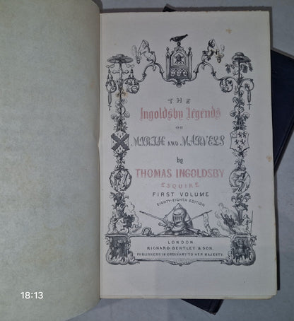 The Ingoldsby Legends (or Mirth and Marvels) 88th Edition  1894 3 Volume Set7