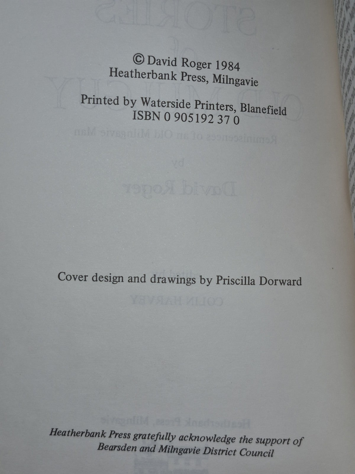 Stories of Old Mulguy Reminiscences of an Old Milngavie Man David Roger 19844