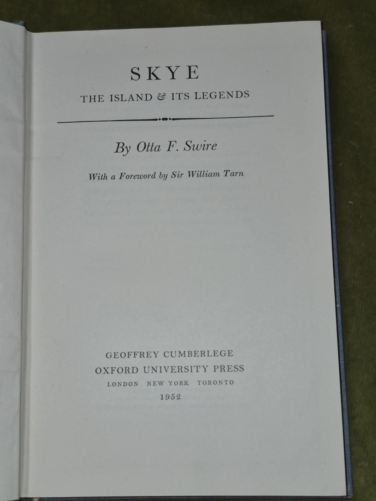 Skye the Islands and Its Legends 1952 First Edition Otta F Swire2