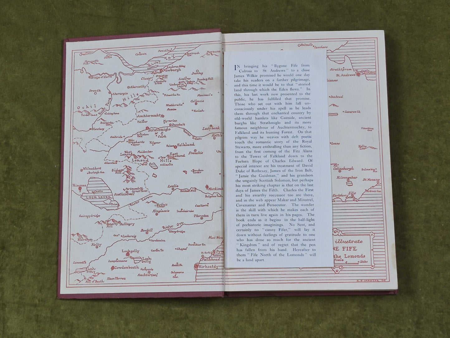 Bygone Fife North of the Lomonds - James Wilkie , Moray Press 1938 1st HB 3