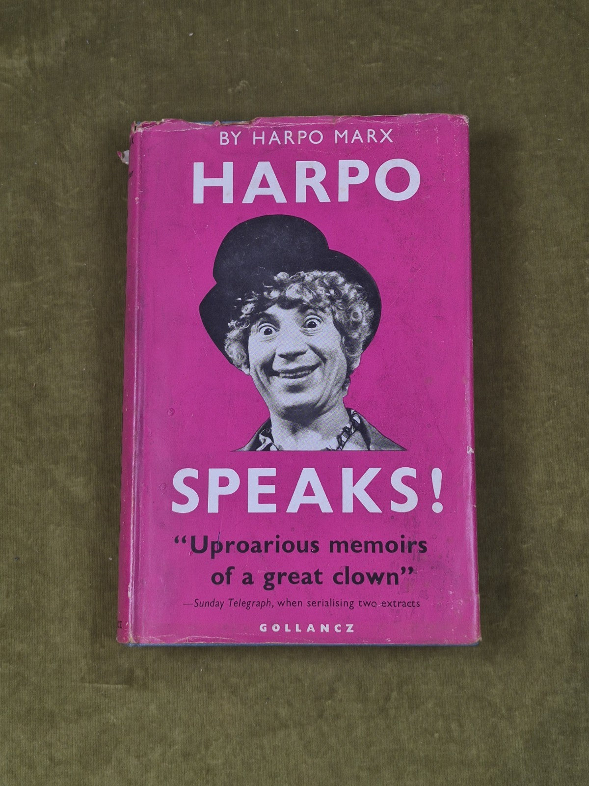 Harpo Marx, Rowland Barber / HARPO SPEAKS 1st Edition 1961 Gollancz HB DJ0