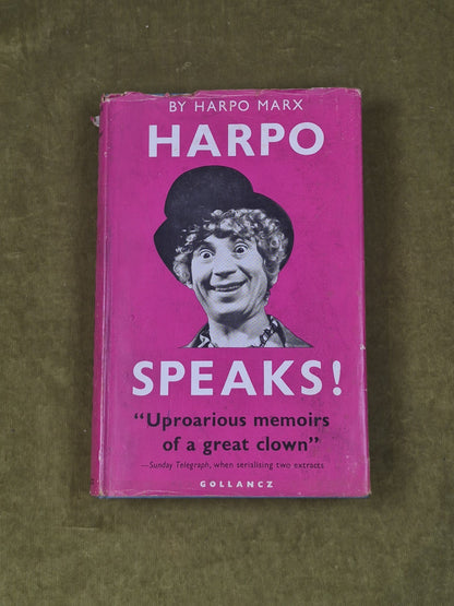 Harpo Marx, Rowland Barber / HARPO SPEAKS 1st Edition 1961 Gollancz HB DJ0