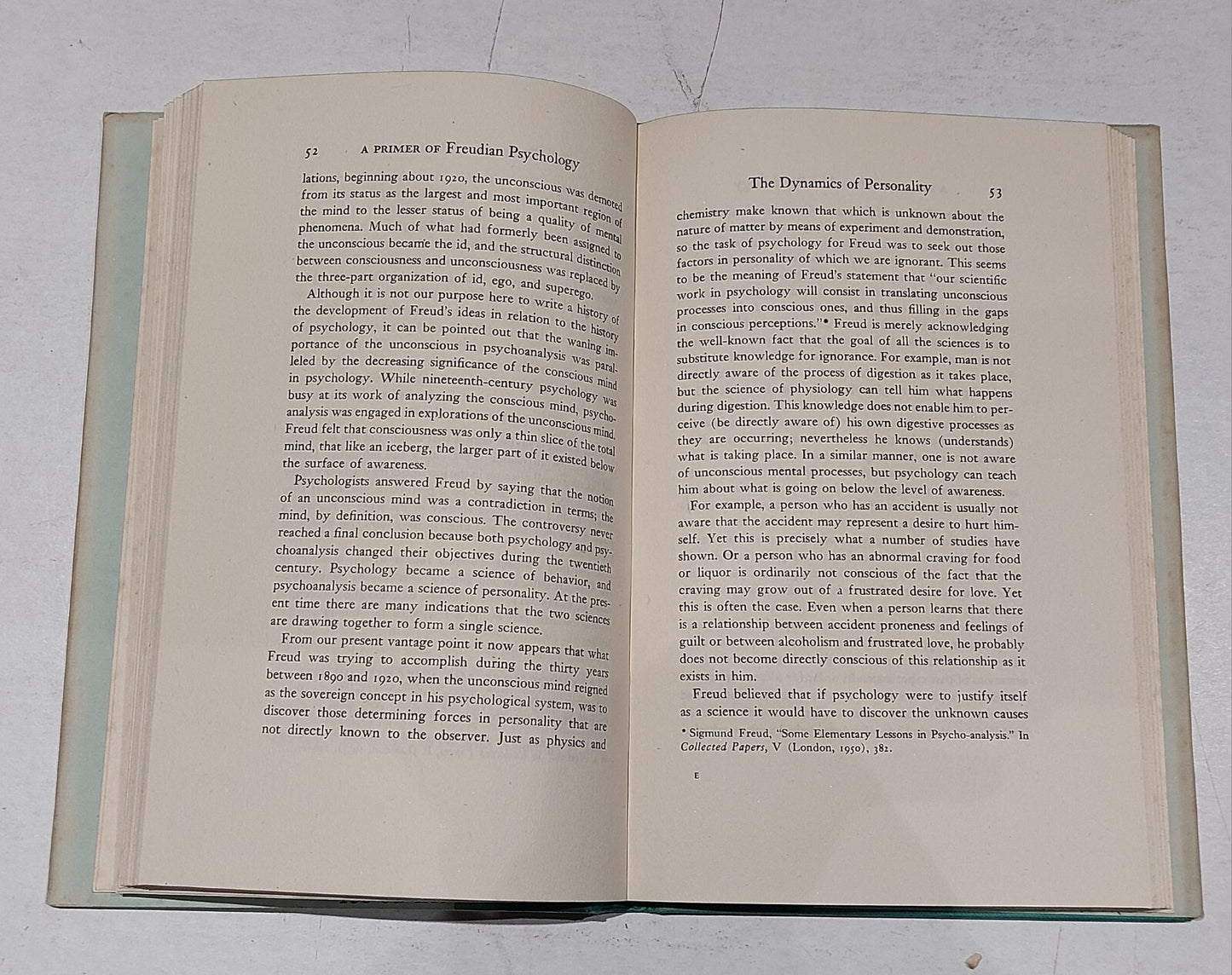 A Primer of Freudian Psychology By Calvin S. Hall (1956) Hb Book5