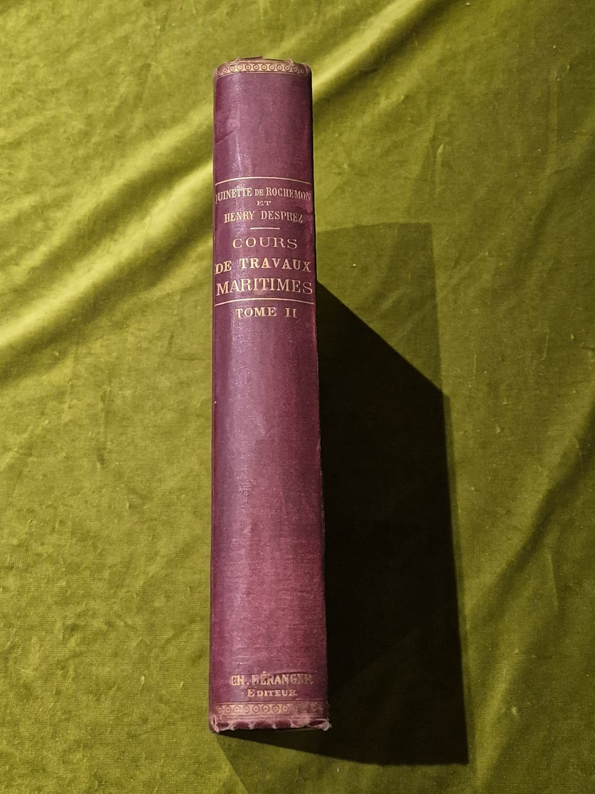 Cours de travaux maritimes Baron Quinette De Rochemont Et Henry Desprez Vol II2