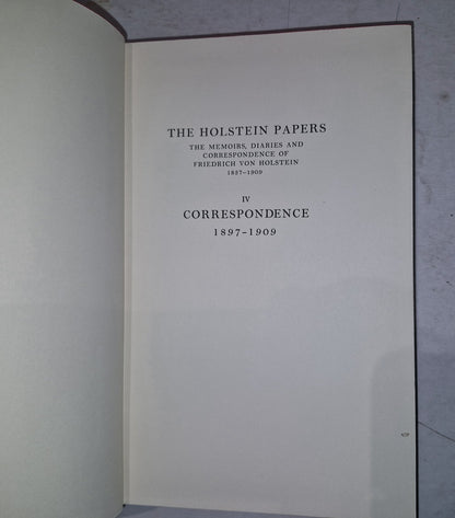 The Holstein Papers Volume IV (Norman Rich & M. H. Fisher  1963) Vol. 43