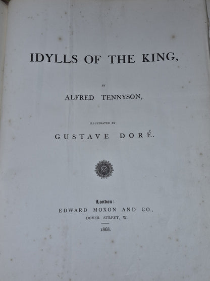 Idylls of The King Alfred Tennyson Gustave Doré Edward Moxon and Co 186812