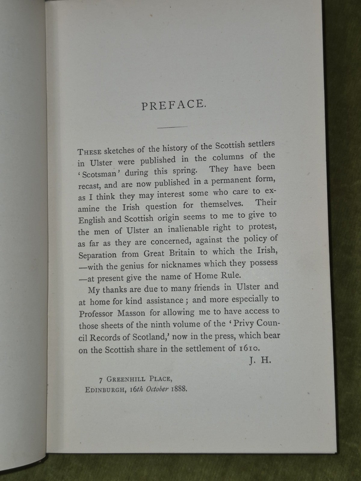 The Scot in Ulster John Harrison - 1888 William Blackwood and Sons6