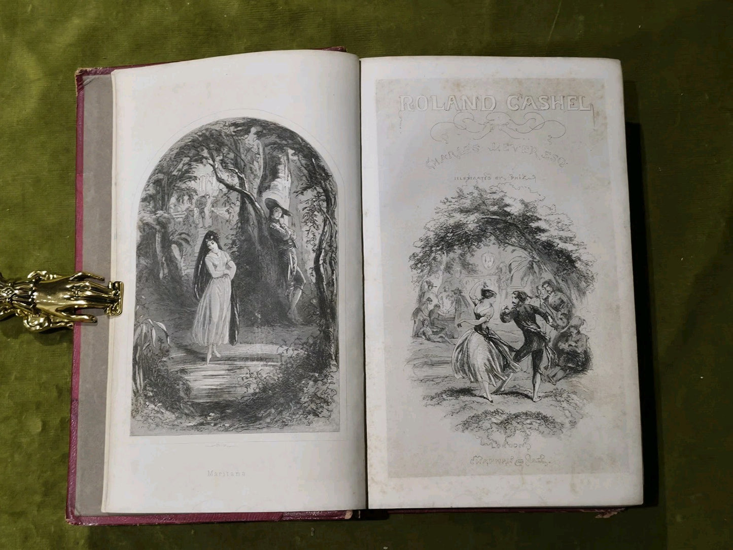 Roland Cashel by Charles Lever 1850 Hardcover VGC3