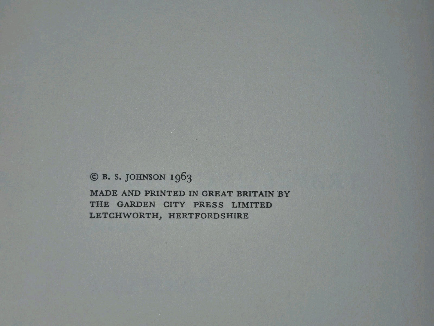 B.S. Johnson Travelling People 1st Edition 1963 Constable London4