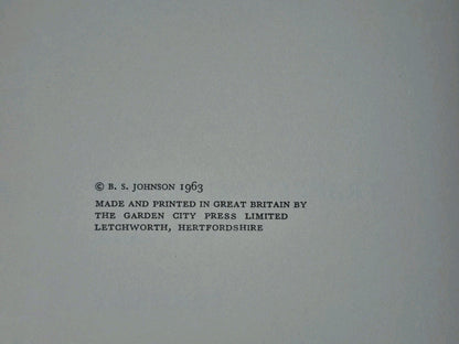 B.S. Johnson Travelling People 1st Edition 1963 Constable London4