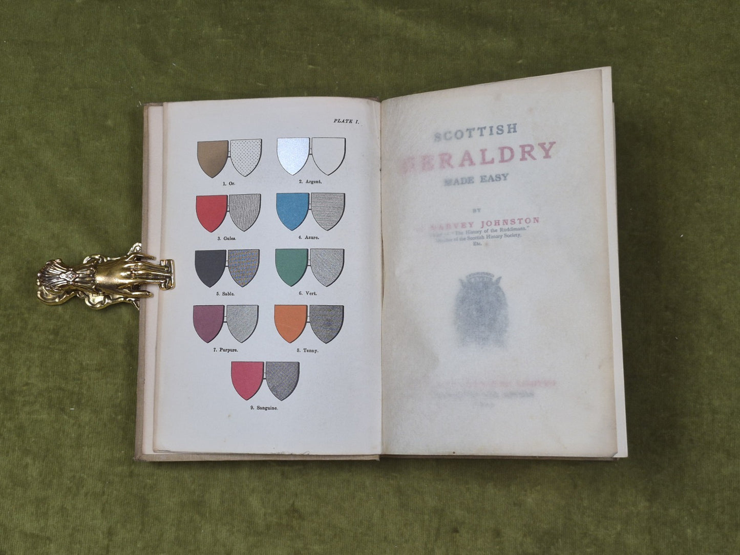 Scottish Heraldry Made Easy - G. Harvey Johnston W & A K Johnston 1904 1st HB5