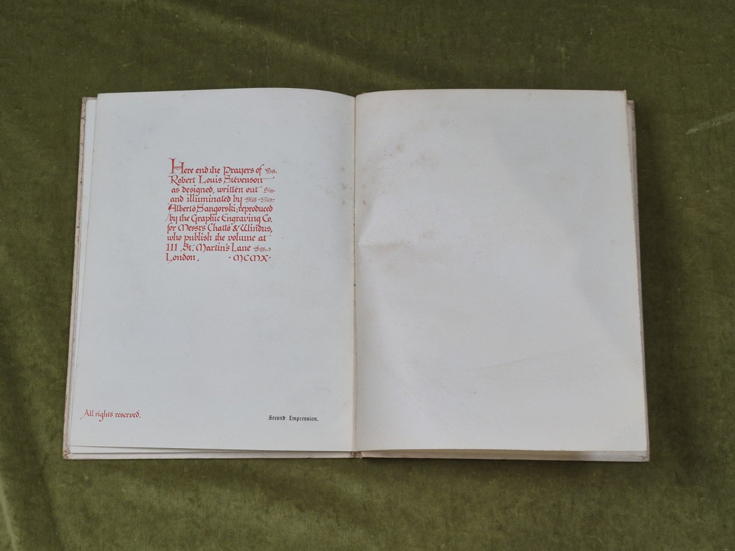 Prayers Written at VAILIMA  - Robert Louis Stevenson , Alberto Sangorski 19106