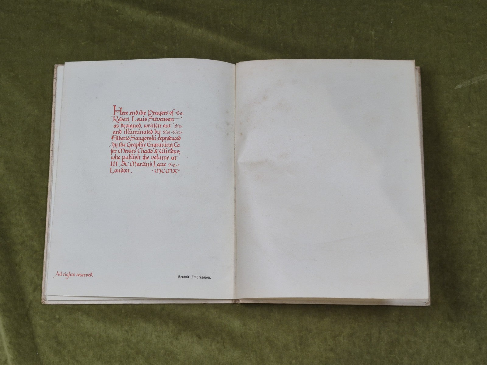 Prayers Written at VAILIMA  - Robert Louis Stevenson , Alberto Sangorski 19106