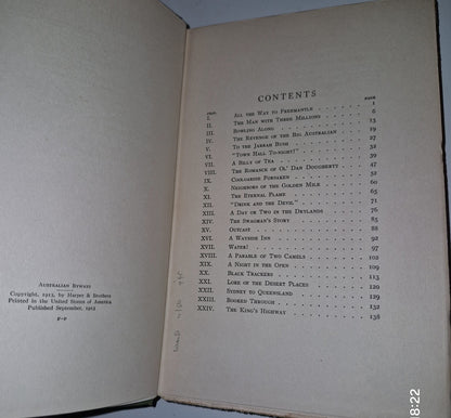 Australian Byways By Norman Duncan. 1915 1st Edition.8
