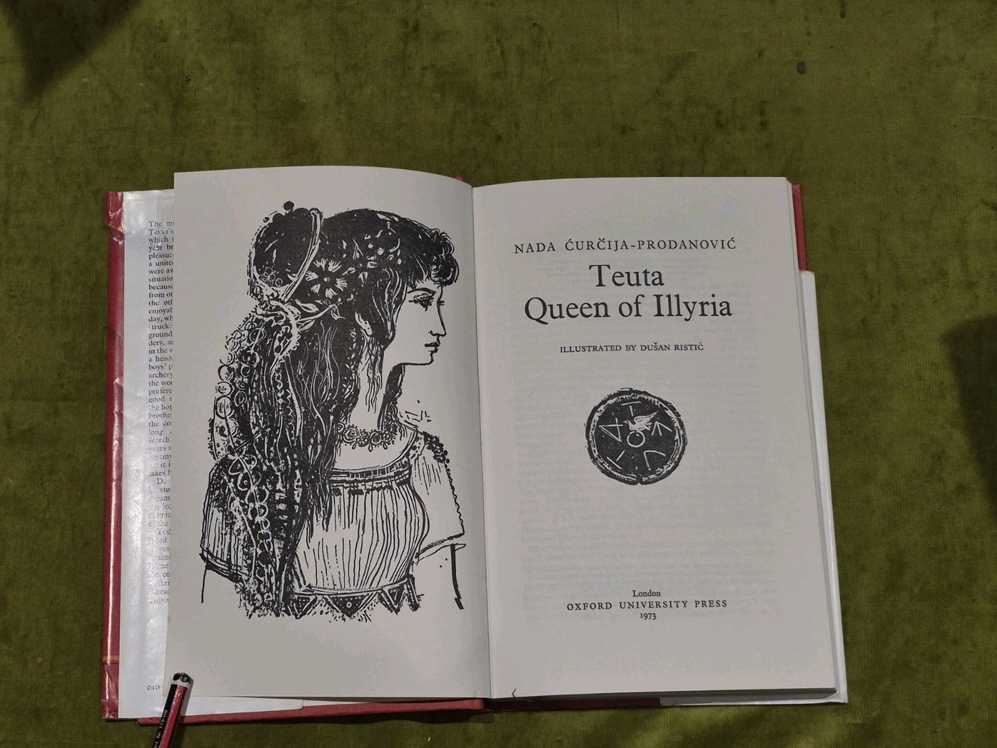 Teuta Queen Of Ilyria - Nada Curcija-Prodanovic (1973) [Oxford Uni Press] HB/DJ 3