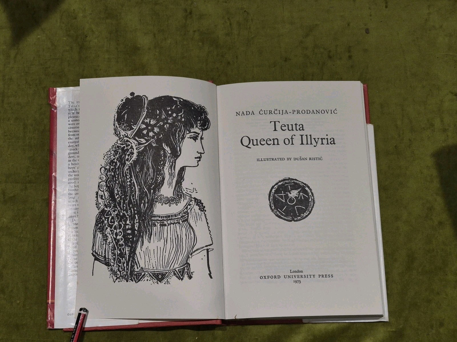 Teuta Queen Of Ilyria - Nada Curcija-Prodanovic (1973) [Oxford Uni Press] HB/DJ 3