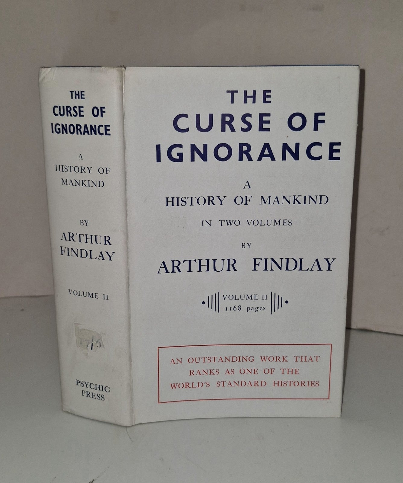 The Curse of Ignorance: Volume Two (Arthur Findlay - 1963) HB.DJ. Psychic Press0