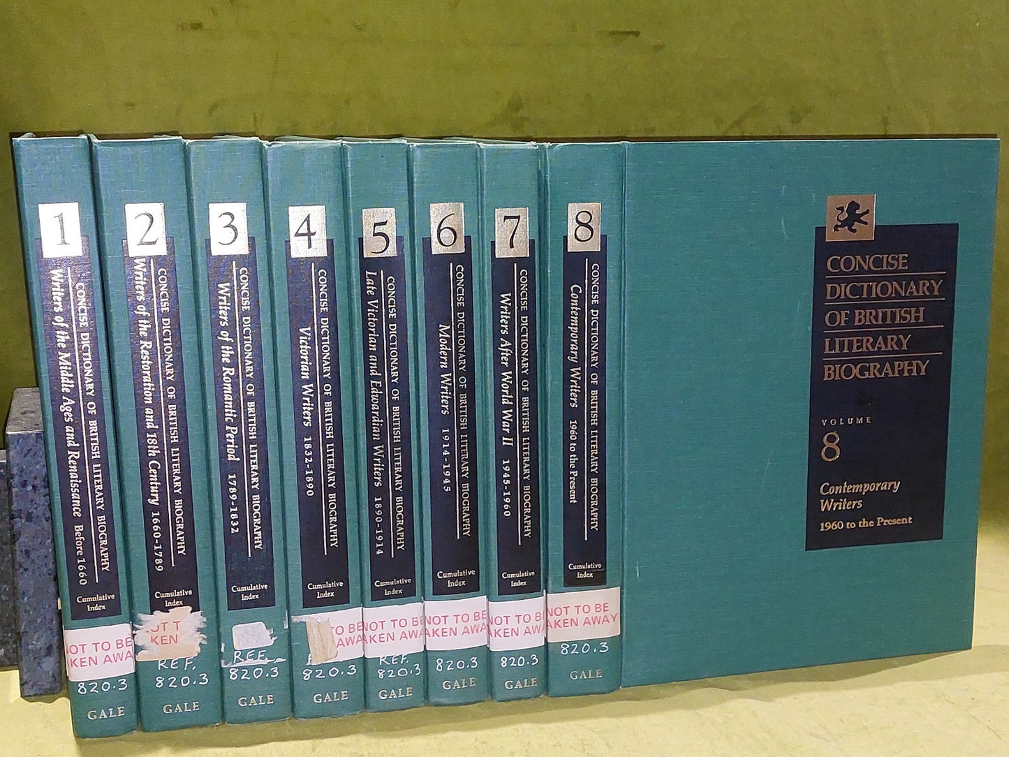 Concise Dictionary of British Literary Biography, 8 Volume Set (1992)2