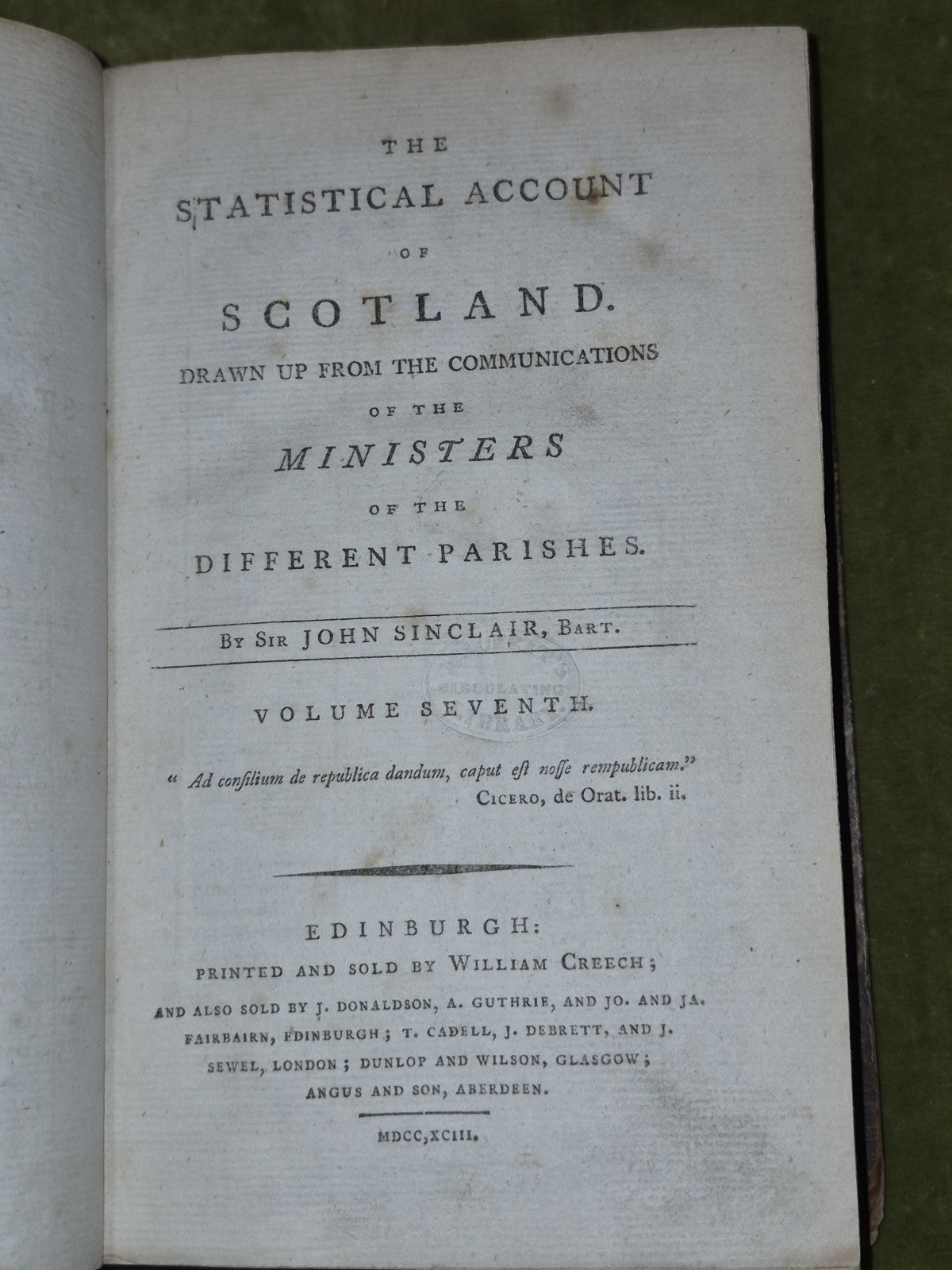 The Statistical Account of Scotland 1793 John Sinclair Volume Seventh4