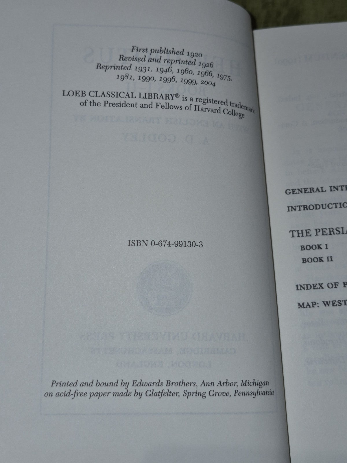 The Persian Wars Vol 1, Book I-II - Herodotus  trans. A. D. Godley - Loeb (2004)7