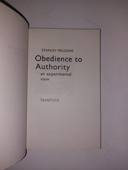 Obedience To Authority By Stanley Milgram (1974) Book3