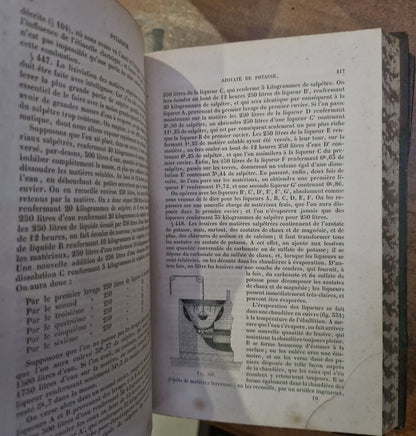 COURS ÉLÉMENTAIRE DE CHIMIE. 4 Volumes In 2 Bindings. M V Regnault 3rd Ed. 18519