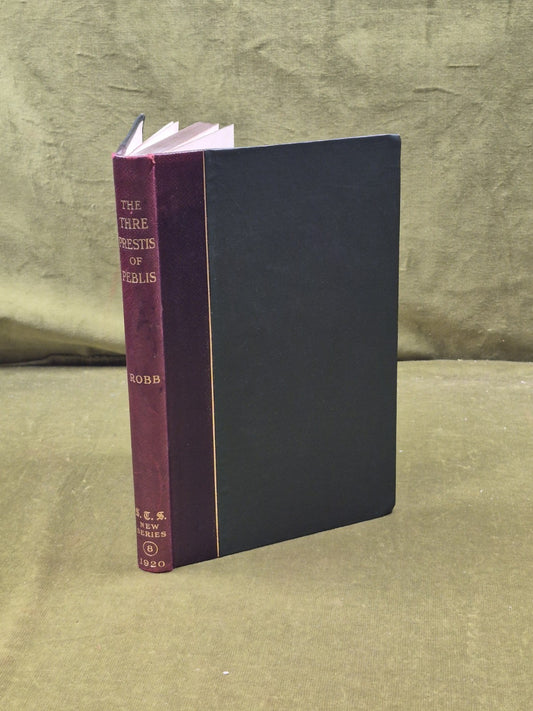 The Thre Prestis of Peblis by T.D. Robb , Scottish Text Society 19200