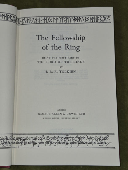 The Fellowship of the Ring Second Edition Second Impression 1967 Tolkien HB DJ6